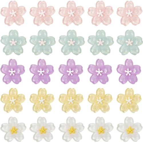 SOFPLATE Blumen-Cabochons mit flacher Rückseite, Kunstharz-Anhänger, 3D, bunt, sortiert, undurchsichtig, Kawaii-Blumen, flache Rückseite, Verzierungen, Zubehör für Schmuck, Nagelhaarclips, Handyhüllen SOFPLATE Blumen-Cabochons mit flacher Rückseite, Kunstharz-Anhänger, 3D, bunt, sortiert, undurchsichtig, Kawaii-Blumen, flache Rückseite, Verzierungen, Zubehör für Schmuck, Nagelhaarclips, Handyhüllen von SOFPLATE