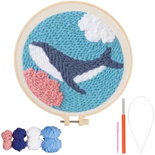 SOFPLATE DIY Punch Needle Set Delphin Punch Needle Sticksets Mit Nähgarnen Holzrahmenregal Gestempeltem Sticktuch Tiermuster Bastelset Für Erwachsene Anfänger Herstellung von Kleidungsstücken Und Kiss SOFPLATE DIY Punch Needle Set Delphin Punch Needle Sticksets Mit Nähgarnen Holzrahmenregal Gestempeltem Sticktuch Tiermuster Bastelset Für Erwachsene Anfänger Herstellung von Kleidungsstücken Und Kiss von SOFPLATE