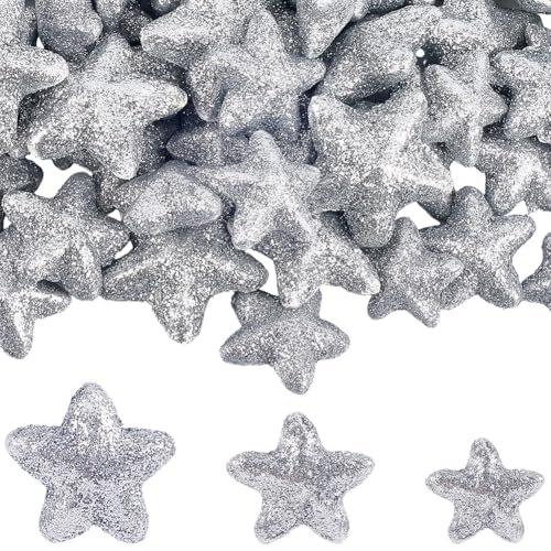 SOFPLATE Glitzer-Schaumstoff-Stern-Vasenfüller, Stern-Schaum-Formen, Tischdekoration, silberfarbene Füllung, Glitzer-Ornamente, Party-Mittelstücke für Hochzeit, Weihnachten, Zuhause, Tischdekoration SOFPLATE Glitzer-Schaumstoff-Stern-Vasenfüller, Stern-Schaum-Formen, Tischdekoration, silberfarbene Füllung, Glitzer-Ornamente, Party-Mittelstücke für Hochzeit, Weihnachten, Zuhause, Tischdekoration von SOFPLATE