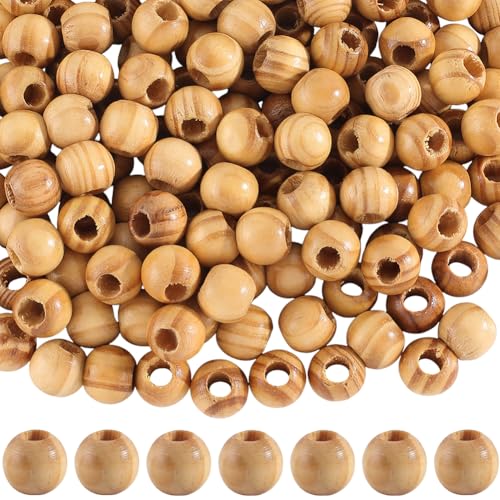 SOFPLATE Holzperlen, 12 mm, großes Loch, natürliche kleine runde Kugel, sandbraun, glatt, lose Abstandshalter, Zubehör für Schmuckherstellung, Armbänder, Halsketten, Bastelarbeiten, Dekoration, 200 SOFPLATE Holzperlen, 12 mm, großes Loch, natürliche kleine runde Kugel, sandbraun, glatt, lose Abstandshalter, Zubehör für Schmuckherstellung, Armbänder, Halsketten, Bastelarbeiten, Dekoration, 200 von SOFPLATE