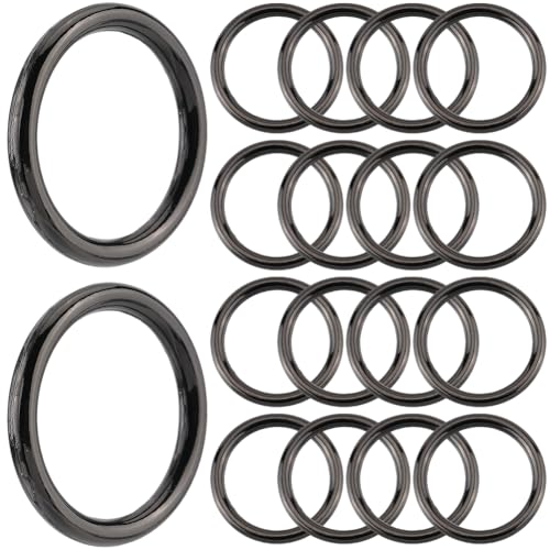 SOFPLATE Metall-O-Ringe, geschlossene Metall-Binderinge, 20 mm, runde Legierung, klein, hängend, Makramee, robuste Verbindungsringschnalle für Handtasche, Hardware, Taschen, Hundeleinen, Gürtel von SOFPLATE