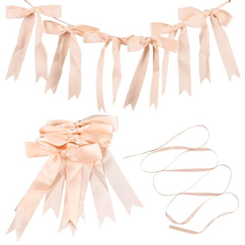 SOFPLATE Schleifengirlande Banner Satinband Girlande Inklusive 10 Schleife Und 9.8 Fuß Band Coquette Junggesellinnenabschied Hängebanner Für Hochzeit Brautparty Verlobungsdekorationen PeachPuff Farbe SOFPLATE Schleifengirlande Banner Satinband Girlande Inklusive 10 Schleife Und 9.8 Fuß Band Coquette Junggesellinnenabschied Hängebanner Für Hochzeit Brautparty Verlobungsdekorationen PeachPuff Farbe von SOFPLATE