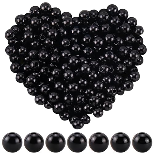 SOFPLATE Schwarze Perlen, 6 mm, runde Kunststoffperlen, Großpackung, runde Kunstperlen mit Loch, lose Abstandshalter für Armbänder, Ohrringe, Halsketten, Choker, Schmuckherstellung, Basteln SOFPLATE Schwarze Perlen, 6 mm, runde Kunststoffperlen, Großpackung, runde Kunstperlen mit Loch, lose Abstandshalter für Armbänder, Ohrringe, Halsketten, Choker, Schmuckherstellung, Basteln von SOFPLATE