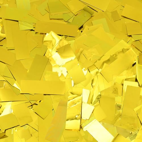 SOFPLATE Tischkonfetti, 200 g, goldfarben, metallisch, Tischfolie, Konfetti, rechteckig, 5 x 1,5 cm, glitzernd, glitzernd, werfbar, Kunststoff, Pailletten, Streuaufsätze für Hochzeit, Geburtstag von SOFPLATE