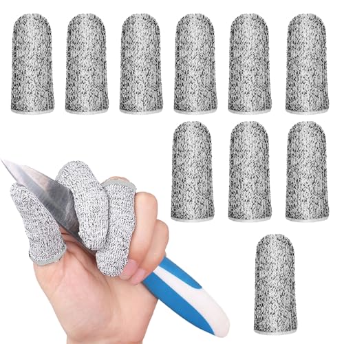 10 Stück Schnittfeste Fingerlinge,fingerschutz bei verletzung,wiederverwendbar fingerkuppenschutz,fingerschutz,Atmungsaktive Fingerkuppenschutz Hülsen für Arbeit, Küche, Garten, Skulptur 10 Stück Schnittfeste Fingerlinge,fingerschutz bei verletzung,wiederverwendbar fingerkuppenschutz,fingerschutz,Atmungsaktive Fingerkuppenschutz Hülsen für Arbeit, Küche, Garten, Skulptur von SOGHO