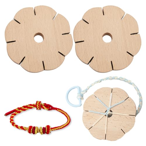 2 Stück Armband Strickscheibe,8 Schlitze Runde Armbänder Knüpfen,Knüpfstern Aus Holz,Knüpfstern,Kumihimo Flechtscheibe,Seilflechter Aus Holz Für DIY Armbänder Geburtstag Festival Geschenke 2 Stück Armband Strickscheibe,8 Schlitze Runde Armbänder Knüpfen,Knüpfstern Aus Holz,Knüpfstern,Kumihimo Flechtscheibe,Seilflechter Aus Holz Für DIY Armbänder Geburtstag Festival Geschenke von SOGHO