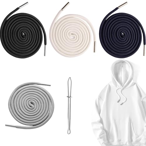 4 Stück Jogginghose Band Hosenbänder Kordelzug,Kordel Für Hoodie,Kordel Für Jogginghose,Kordelband Für Hosen,Band Für Hoodie,Mit Durchziehnade,Passend Für Jogginghosen,Hoodies Etc(140cm) von SOGHO