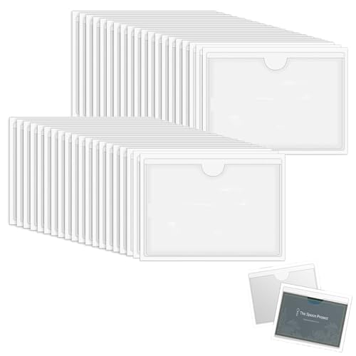 40 Stück Etikettenhalter Selbstklebend,Visitenkartentaschen Selbstklebend,Etiketten Halter,Etikettenhalter,Etikettenhalter Metall,Für Draht-Regale Preisetiketten Zur Waren-Beschilderung 40 Stück Etikettenhalter Selbstklebend,Visitenkartentaschen Selbstklebend,Etiketten Halter,Etikettenhalter,Etikettenhalter Metall,Für Draht-Regale Preisetiketten Zur Waren-Beschilderung von SOGHO