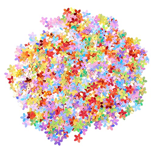 SOIMISS 1 Buntes Blumenkonfetti Junggesellin Hochzeit Konfettiblumen Konfetti- Blume Pailletten bunt komfetti Pailletten Konfetti party dekoratives konfetti Plastik von SOIMISS