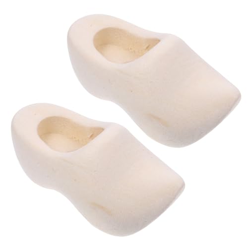 SOIMISS 1 Paar Holzschuhe Schlüsselbund Miniatur-Schuhe Miniatur-Zubehör Puppenhaus-Miniaturen Mini-Schuhkollektion Puppenhaus Miniaturen Zubehör Holzschuh zum Selbermachen klompen für DIY von SOIMISS
