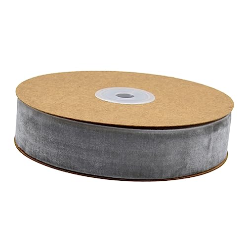SOIMISS 1 Rolle Beflockungsband Dekorativ Bänder Zum Basteln Dünn Herde Spitzenband Leichtes Band Schleife Wickelband Einzel Sackleinenband Weihnachtsband Verdrahtetes Band Grey von SOIMISS