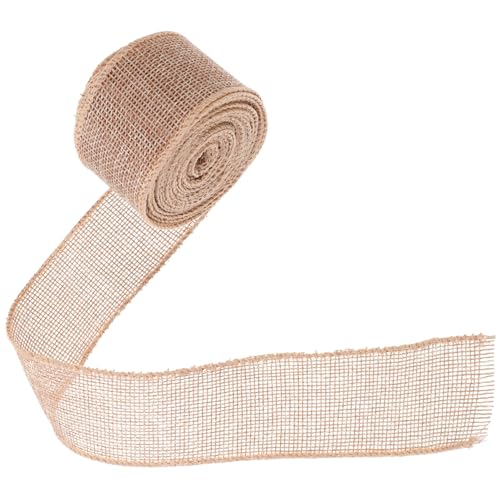 SOIMISS 1 Rolle Dekoratives Juteband mit Drahtkante Breites DIY Geschenkband für Weihnachten Bastelarbeiten und Deko Projekte Yards Natürlicher Farbe für Feiern und SOIMISS 1 Rolle Dekoratives Juteband mit Drahtkante Breites DIY Geschenkband für Weihnachten Bastelarbeiten und Deko Projekte Yards Natürlicher Farbe für Feiern und von SOIMISS