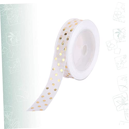 SOIMISS 1 Rolle Dotted Party Ribbon mit Glitzer für DIY und Geschenkverpackungen Wiederverwendbar Elegantes Design für Feiern und Bastelprojekte Weiß mit Silbernen Punkten SOIMISS 1 Rolle Dotted Party Ribbon mit Glitzer für DIY und Geschenkverpackungen Wiederverwendbar Elegantes Design für Feiern und Bastelprojekte Weiß mit Silbernen Punkten von SOIMISS