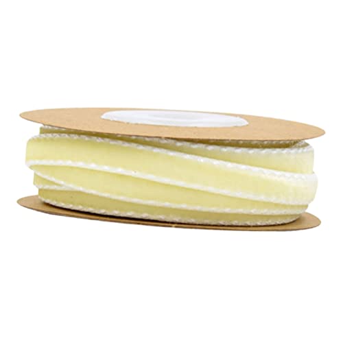 SOIMISS 1 Rolle Samtband für DIY Deko Flocking Ribbon Beige für Hochzeiten Geschenkverpackungen und Kreative Bastelprojekte Hochwertiges Strapazierfähiges Dekoband für Kleidung und von SOIMISS