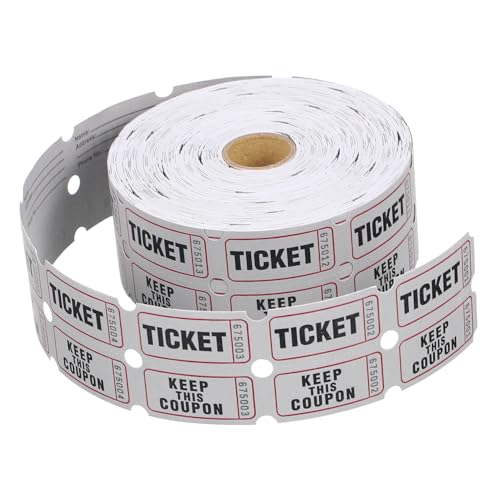 SOIMISS 1 Rolle verlosen Coupon Ticket gutscheinheft gutschrine Etikett Eintrittskarte für Veranstaltungen Eintrittskarten für den Unterricht beschichtetes Papier Light Grey von SOIMISS