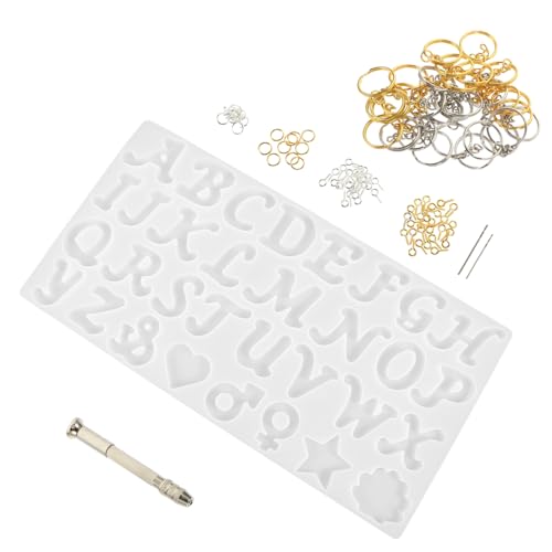 SOIMISS 1 Satz Alphabet Silikonform Set für DIY Schlüsselanhänger und Anhänger Buchstaben Gießformen zur Schmuckherstellung für Kreative Bastelprojekte mit Verschiedenen Füllungen von SOIMISS