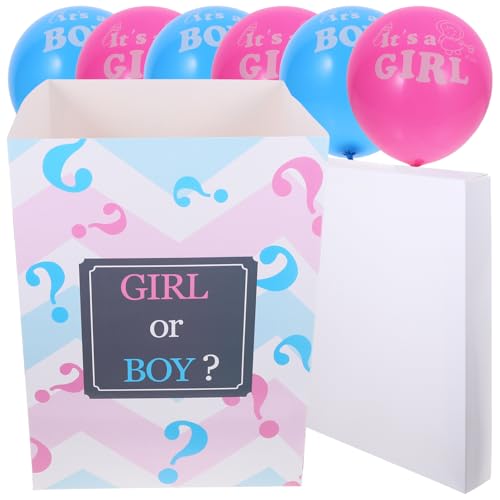 SOIMISS 1 Satz Gender Reveal Box mit Ballons Dekoration für Babyparty und Blaue Ballons für Gender Reveal Party Kreative Partydekoration für Unvergessliche SOIMISS 1 Satz Gender Reveal Box mit Ballons Dekoration für Babyparty und Blaue Ballons für Gender Reveal Party Kreative Partydekoration für Unvergessliche von SOIMISS