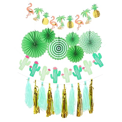 SOIMISS 1 Satz Hawaiian Flamingo Ballon mit Papier Fan und Banner Tassel Tropische Partydekoration für Erwachsene für Aloha Mottopartys und Unvergessliche Feiern SOIMISS 1 Satz Hawaiian Flamingo Ballon mit Papier Fan und Banner Tassel Tropische Partydekoration für Erwachsene für Aloha Mottopartys und Unvergessliche Feiern von SOIMISS