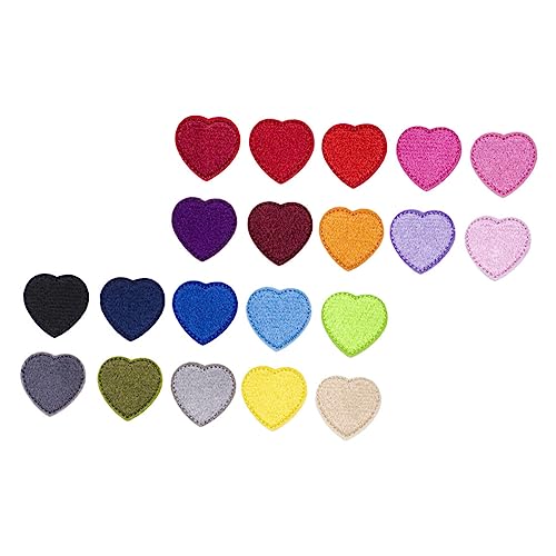 SOIMISS 1 Satz Herz Patch Teilig Gestickte Aufnäher für Kleidung Taschen DIY Projekte Farbenfrohe Herz Designs für Kreative Bastelideen zum Reparieren und Dekorieren von Modeaccessoires von SOIMISS
