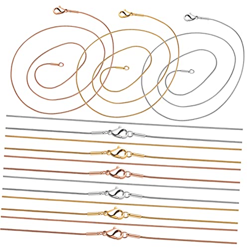 SOIMISS 1 Satz Ketten Teiliges Diy Halskette Zubehör Mit Karabinerverschlüssen Silbern Und Roségold Für Schmuckherstellung Und Kreative Projekte 12 Stück von SOIMISS