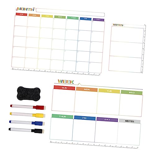 SOIMISS 1 Satz Magnetischer Monats und Wochenplaner Abwischbare Magnettafel für Kühlschrank Flexibler Planungsboard mit Farbmarker und Radiergummi Haftet ohne Kleber Langlebig und Leicht SOIMISS 1 Satz Magnetischer Monats und Wochenplaner Abwischbare Magnettafel für Kühlschrank Flexibler Planungsboard mit Farbmarker und Radiergummi Haftet ohne Kleber Langlebig und Leicht von SOIMISS