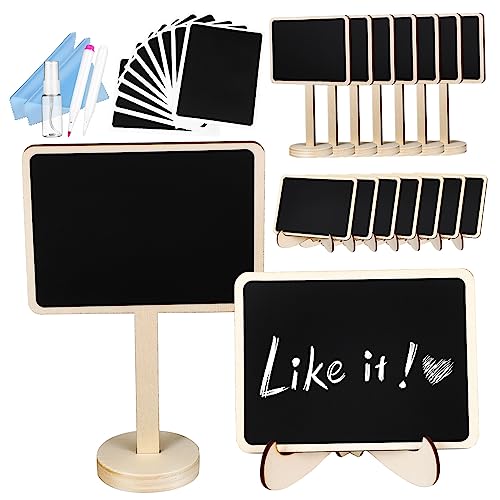 SOIMISS 1 Satz Mini-Tafelschilder für Lebensmittel write board tischgestell Tafelschild für den Tisch kleine Kreidetafeln zum Schreiben Wand staffelei Etikett Tafelzeichen Mini-Tafeln Holz von SOIMISS