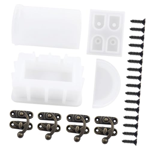 SOIMISS 1 Satz Silikon Gießform für Aufbewahrungsbox DIY Schatztruhe Epoxidharz Form mit Zubehör Flexibel Langlebig und Wiederverwendbar für Kreative Bastelprojekte SOIMISS 1 Satz Silikon Gießform für Aufbewahrungsbox DIY Schatztruhe Epoxidharz Form mit Zubehör Flexibel Langlebig und Wiederverwendbar für Kreative Bastelprojekte von SOIMISS