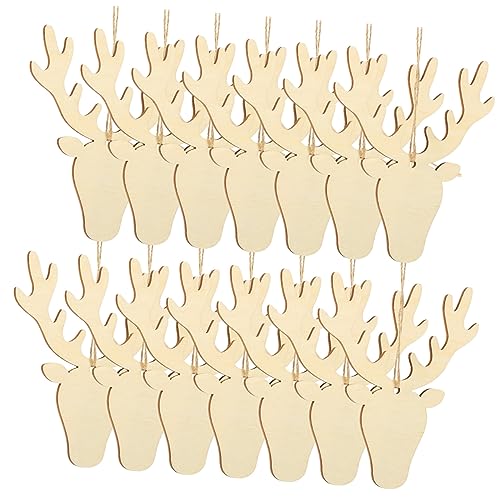 SOIMISS 1 Satz Unfinished Wooden Christmas Tree Ornaments DIY Graffiti Holzanhänger für Festliche Dekorationen Leichtes Naturholz für Kreative Gestaltungen und von SOIMISS