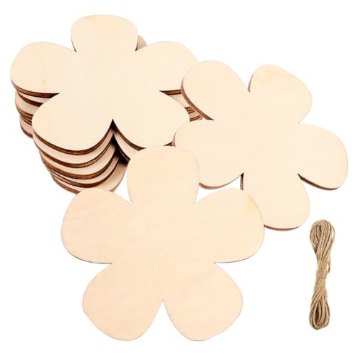 SOIMISS 1 Satz Unvollendete Holzblumen Ausschnitte für DIY Bastelprojekte Natürliche Holzscheiben mit Schnur für Kreative Dekoration und SOIMISS 1 Satz Unvollendete Holzblumen Ausschnitte für DIY Bastelprojekte Natürliche Holzscheiben mit Schnur für Kreative Dekoration und von SOIMISS