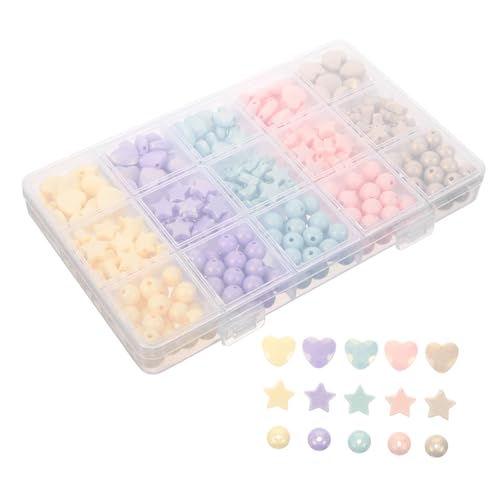 SOIMISS 1 Schachtel Acrylperlen mit Stern und Herzformen Bunte Spacer Beads für Schmuckherstellung Langlebige DIY Perlen für Armbänder Halsketten und Besondere Bastelprojekte SOIMISS 1 Schachtel Acrylperlen mit Stern und Herzformen Bunte Spacer Beads für Schmuckherstellung Langlebige DIY Perlen für Armbänder Halsketten und Besondere Bastelprojekte von SOIMISS