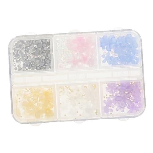 SOIMISS 1 Schachtel Blumen Nail Charms Nageldekorationen Buntes Nail Art Zubehör für Damen DIY Nagelkunst Kunststoff Mix Sommerliche Nagelverzierung von SOIMISS