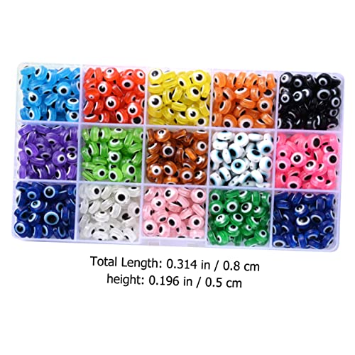 SOIMISS 1 Schachtel Evil Eye Resin Perlen Flach DIY Schmuckperlen Fächer Box für Armbänder Basteln Familienaktivität SOIMISS 1 Schachtel Evil Eye Resin Perlen Flach DIY Schmuckperlen Fächer Box für Armbänder Basteln Familienaktivität von SOIMISS