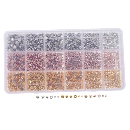 SOIMISS 1 Schachtel Fächer Abstandsperlen Stern Herz Zylinder und Rundform Diy Schmuckzubehör für Armbänder und Robustes Harz Farbenfrohe Auswahl von SOIMISS