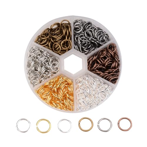 SOIMISS 1 Schachtel Haarringe für Zöpfe Kupfer Ring Braid Rings Metall Robust Rostfrei mit Aufbewahrungsbox für Frauen Mädchen Party Schmuck DIY Zubehör von SOIMISS