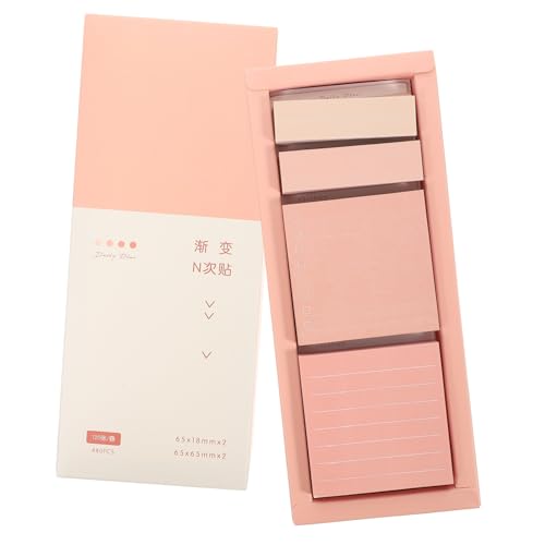 SOIMISS 1 Schachtel Morbide Haftnotizen Selbstklebende Dekorative Memo Pads in Pastellrosa Starke Klebekraft Tragbare Kleine Notizzettel für Schule Büro Erinnerung und Planung von SOIMISS