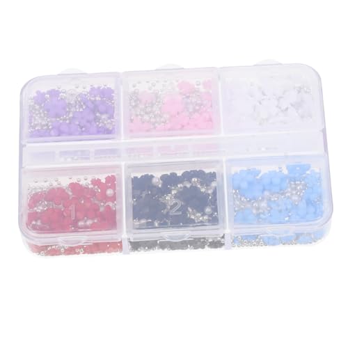SOIMISS 1 Schachtel Nail Art Blumen Charms Fächer Box Mix Resin Dekorationen Leicht Tragbar Sanfte Oberfläche Nagel DIY Schmuck für Damen Mädchen von SOIMISS