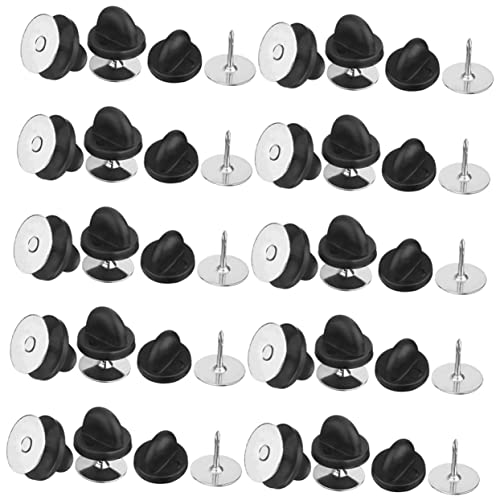 SOIMISS 1 Schachtel Runde Sicherheitsnadeln PVC Rubber Teiliges für Anstecknadeln Broschen und Hüte Vielseitige Pin Backs für DIY Schmuck und Namensschilder von SOIMISS