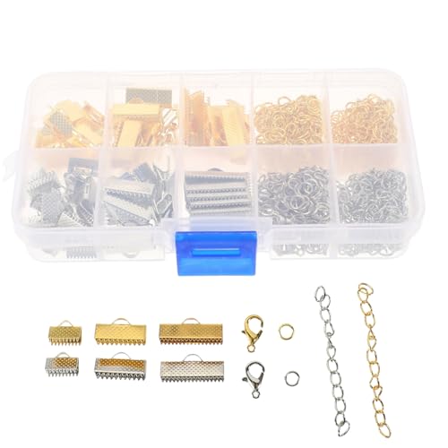 SOIMISS 1 Schachtel Schmuckherstellung mit Karabinerverschlüssen Quetschperlen Kettenverlängerungen und Endklemmen für DIY Halsketten Armbänder Geeignet für Männer und Frauen Langlebiges SOIMISS 1 Schachtel Schmuckherstellung mit Karabinerverschlüssen Quetschperlen Kettenverlängerungen und Endklemmen für DIY Halsketten Armbänder Geeignet für Männer und Frauen Langlebiges von SOIMISS