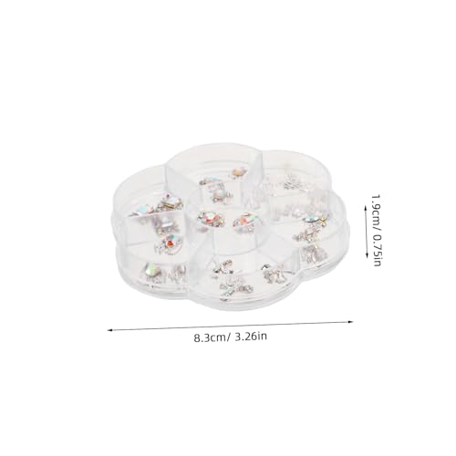SOIMISS 1 Schachtel Valentine Heart Nail Charms mit Funkelnden Strasssteinen Herz Schleife Krone Design Leichte Tragbare Maniküre Zubehör für DIY Nagelkunst Hochzeiten Valentinstag und von SOIMISS
