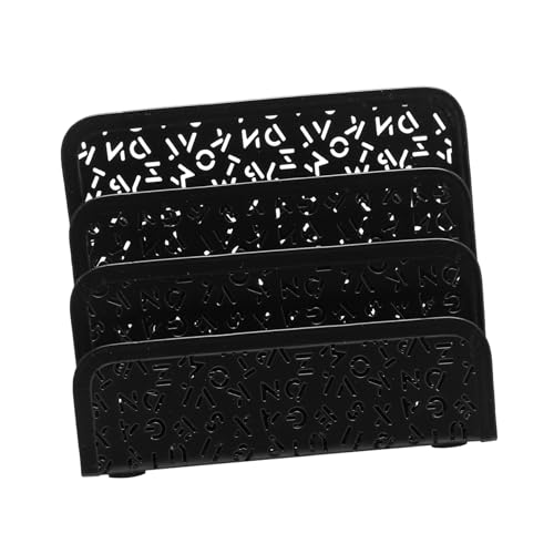 SOIMISS 1 Stück Briefhalter mit Fächern Eleganter Brieforganizer für Schreibtisch zur Aufbewahrung von Mails Dokumenten und Briefen Dekorativ und Korrosionsbeständig Schwarz von SOIMISS