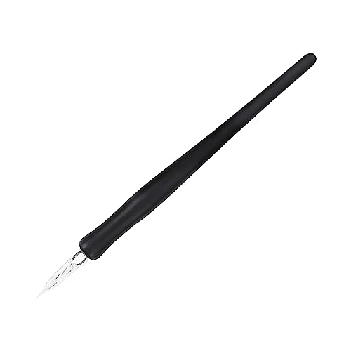 SOIMISS 1 Stück Kalligraphie-Stift Kalligrafie vorhanden retro Tauchstift zum Zeichnen Kunst handhaben kugelschreiber doppelseitiger Tintenstift löschbare Stifte schwarz Glasstift hölzern von SOIMISS