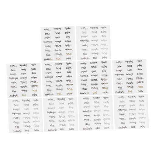 SOIMISS 10 Blatt Selbstklebende Aufkleber für Ätherische Ölflaschen Wiederverwendbare Flaschenetiketten Selbsthaftende Markierungsetiketten Geeignet für Duftöl und Parfümflaschen von SOIMISS