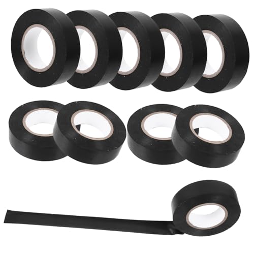 SOIMISS 10 Rollen Farbiges Isolierband Elektrisch Flammhemmend Feuchtigkeitsbeständig PVC Klebeband mit Haftung Vielseitiges Elektro Klebeband für Innenbereich und Professionelle von SOIMISS