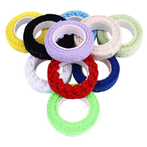 SOIMISS 10 Rollen Selbstklebendes Spitzenband aus Baumwolle pro Dekoratives Lochspitzen Klebeband für DIY Geschenkverpackungen Hochzeitsdeko und Bastelarbeiten SOIMISS 10 Rollen Selbstklebendes Spitzenband aus Baumwolle pro Dekoratives Lochspitzen Klebeband für DIY Geschenkverpackungen Hochzeitsdeko und Bastelarbeiten von SOIMISS