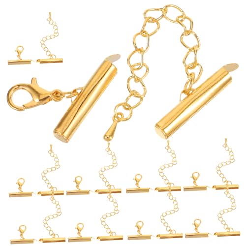 SOIMISS 10 Sätze Schiebe Endverschluss Teilig Langlebige Klammern für DIY Schmuckherstellung Einfaches Montagesystem für Armbänder und Ohrringe von SOIMISS