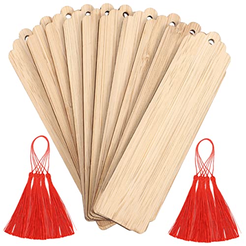 SOIMISS 10 Sätze Teiliges Diy Gravur Holz Lesezeichen mit Roten Quasten Rechteckige Blanko Seitenmarker Bemalen und Schnitzen Vielseitig für Scrapbooking Karten Dekoration und SOIMISS 10 Sätze Teiliges Diy Gravur Holz Lesezeichen mit Roten Quasten Rechteckige Blanko Seitenmarker Bemalen und Schnitzen Vielseitig für Scrapbooking Karten Dekoration und von SOIMISS