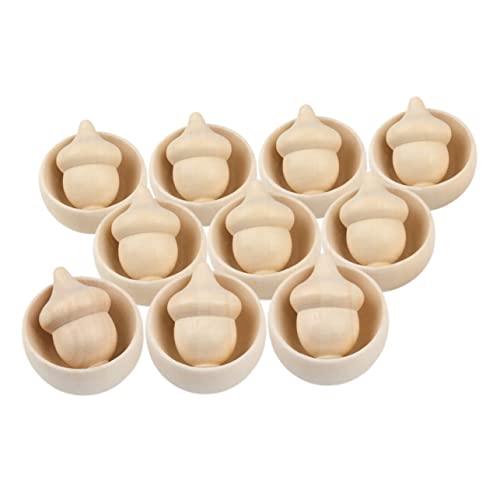 SOIMISS 10 Sätze Unvollständige Holzschalen und Eicheln DIY Bastelset für Teiliges Kreativspielzeug Fantasie und Malspaß für Dekoration und Bastelprojekte SOIMISS 10 Sätze Unvollständige Holzschalen und Eicheln DIY Bastelset für Teiliges Kreativspielzeug Fantasie und Malspaß für Dekoration und Bastelprojekte von SOIMISS