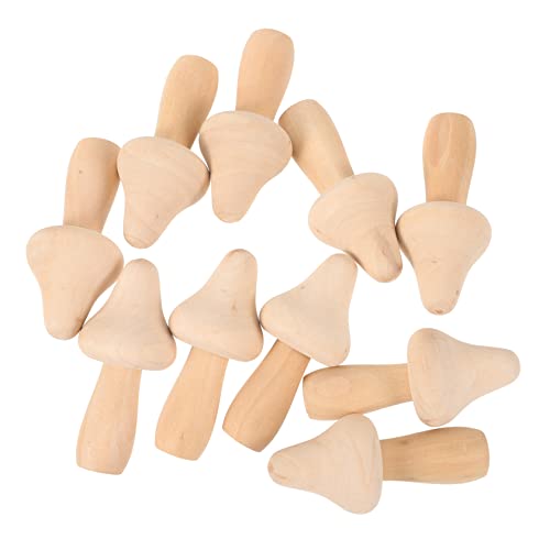 SOIMISS 10 Stk Unbemalte Holzpilze für DIY Teiliges Kreative Bastelprojekte für Unvollendete Holzdeko für Zuhause und Garten Natürliche Holzmaterialien zum Bemalen und Gestalten von SOIMISS