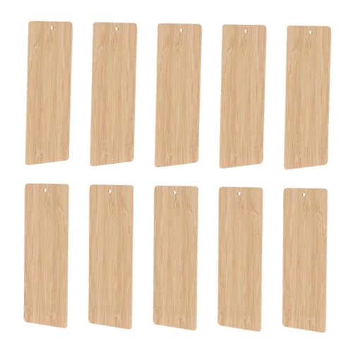 SOIMISS 10 Stück Bambus Lesezeichen Material Dekoration Für Schlichter Schlüssel Unvollendet Niedlich Weißes Lesezeichen DIY Bastel Lesezeichen Etikett Durchsichtiges von SOIMISS