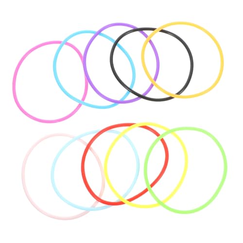SOIMISS 10 Stück Buntes Silikonarmbänder Elastische Vielseitige Handgelenkscharms für Retro Partys Festivals Geburtstagsfeiern und als Freundschaftsarmbänder Haargummis und von SOIMISS